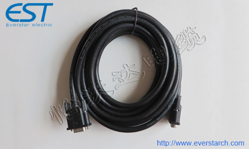 标准VGA接口(带锁固)工业相机视觉柔性电缆