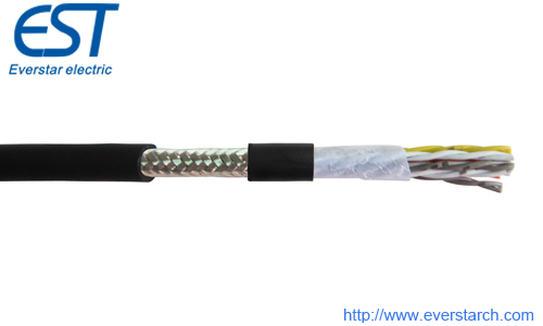 8芯24AWG 双绞屏蔽高柔性拖链控制电缆